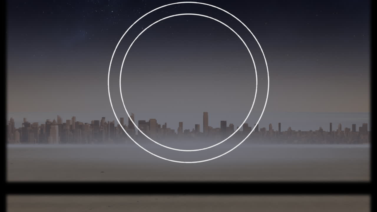 Animation of scan scope over cityscape