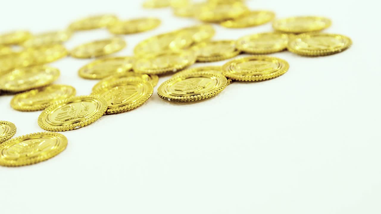Leprechauns gold on white background for st patricks