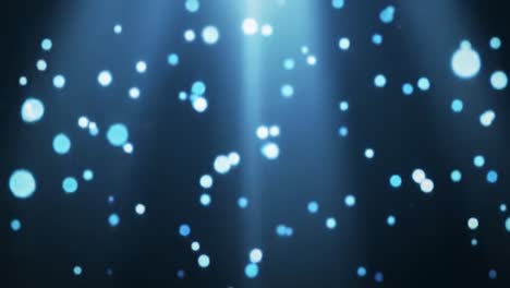 this captivating display features shimmering blue particles illuminated by beams of light against a dark backdrop, creating a tranquil atmosphere. perfect for relaxation or inspiration.