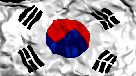 la bandera de corea del sur - haciendo bucles, agitando