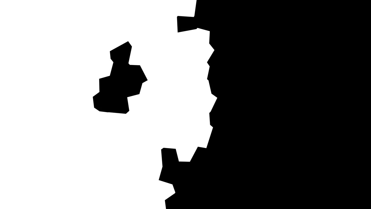 Abstract Geometric Transition with Moving Black and White Shapes