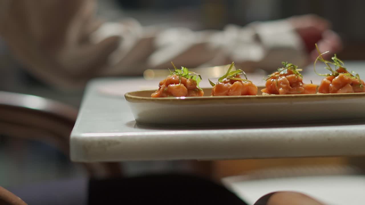 cibo delizioso in un ristorante di lusso scatto ravvicinato