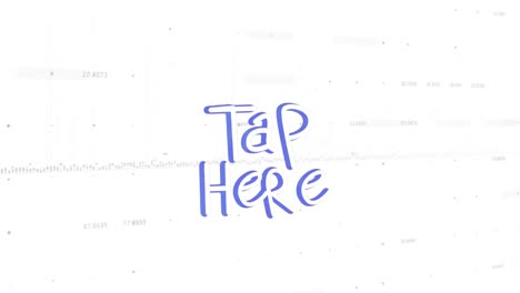 animación del procesamiento de datos sobre el texto de toque aquí