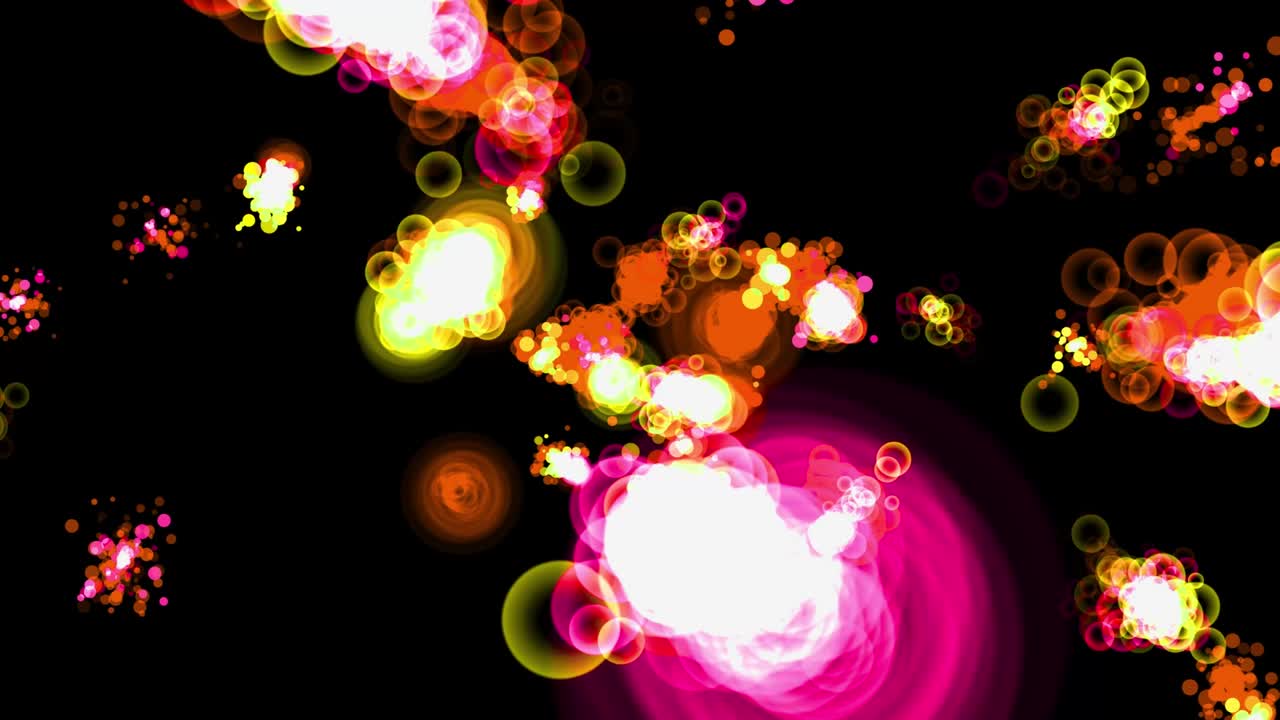 반지 모양 입자 애니메이션 모션 그래픽