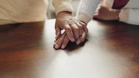 Closeup,-holding-hands-and-senior-couple