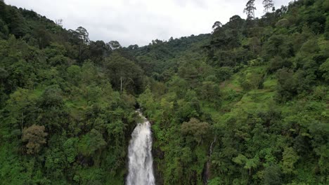 approach to the top of the materuni waterfall, tanzania