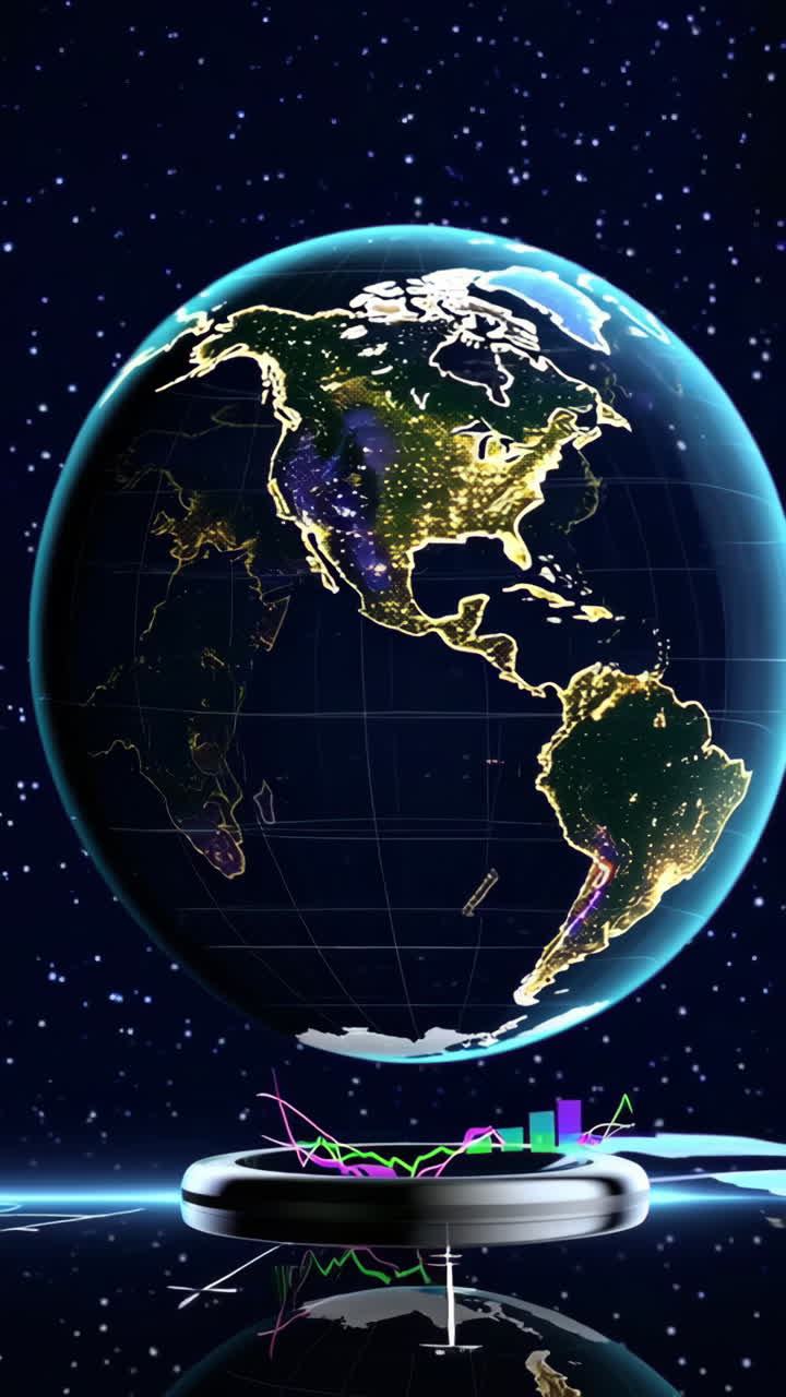 Global Data Visualization: Earth with Statistical Information