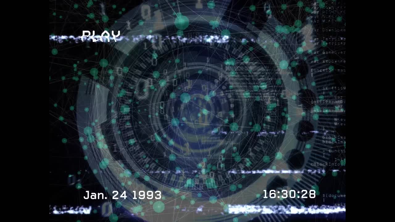 animación de la interfaz de reproducción y el escaneo del alcance en la pantalla con fallo