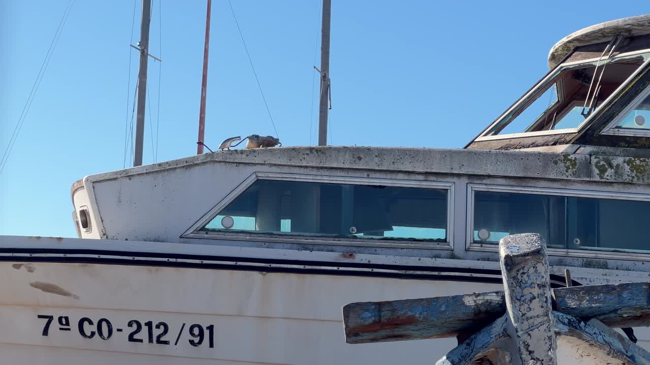 Remains of an abandoned fishing boat