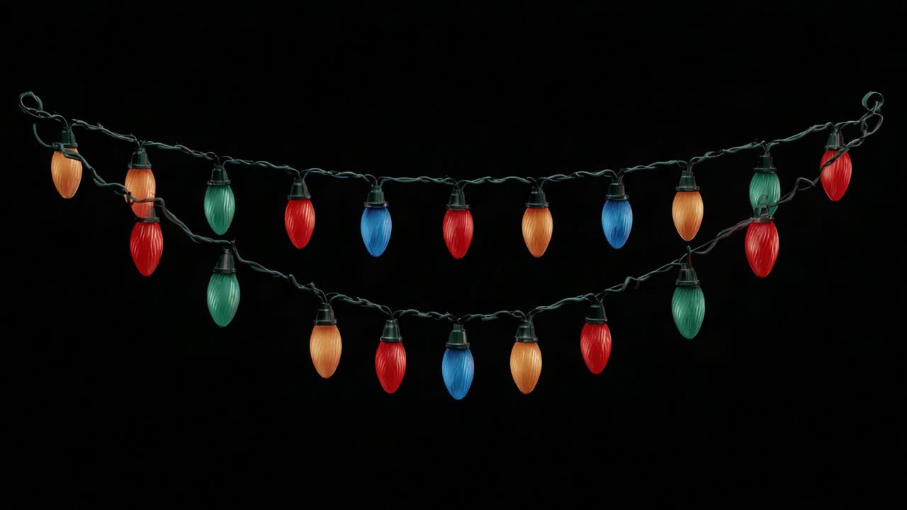 A Festive Display of Brightly Colored Lights Creating a Joyful Atmosphere, Showcasing a Transformation from Classic to Modern String Lighting Designs
