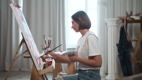 artist painting with a brush