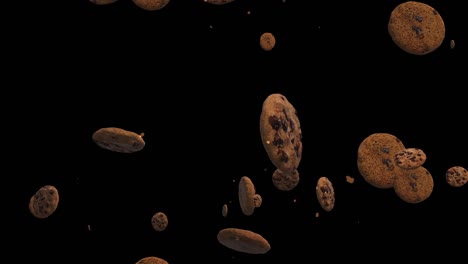 animación de bucle de galletas de chocolate