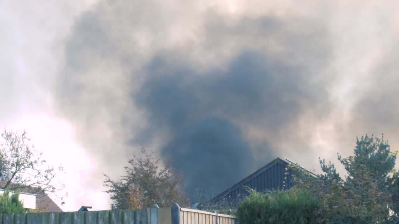 타이어 화재 재해 하늘 영상