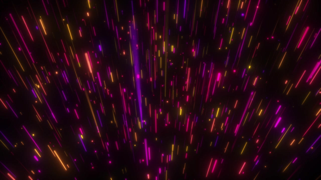Abstract Motion Background with Glowing Neon Light Streaks
