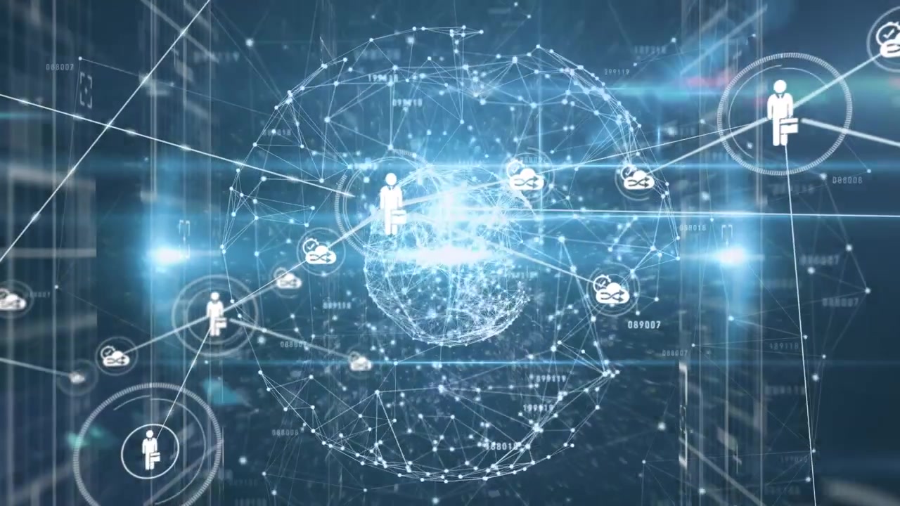 Animation of network of connections over globe