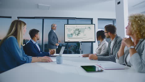 business presentation in meeting room