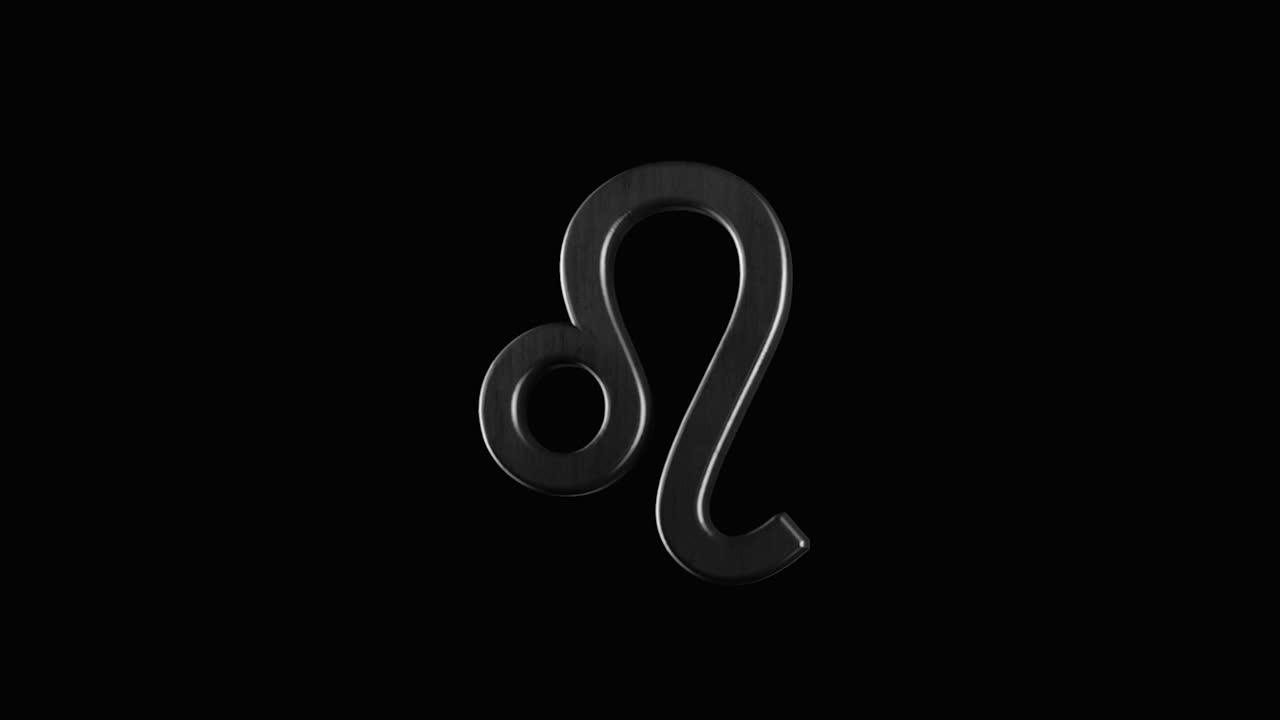 rendering 3d del signo del zodiaco de leo