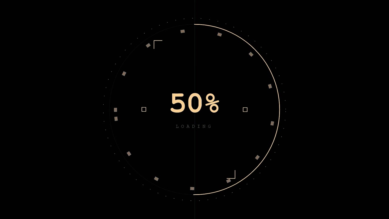 Digital Loading Progress Bar with Percentage Counter