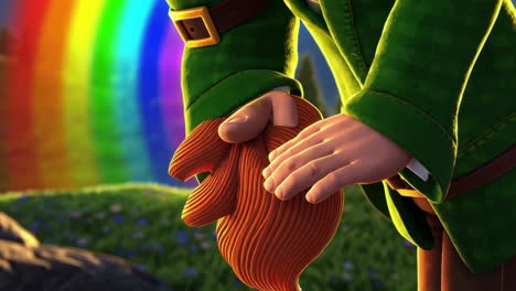 leprechaun con una olla de oro