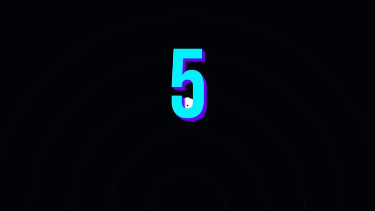 Timer digitale con conto alla rovescia da dieci a zero su sfondo nero.