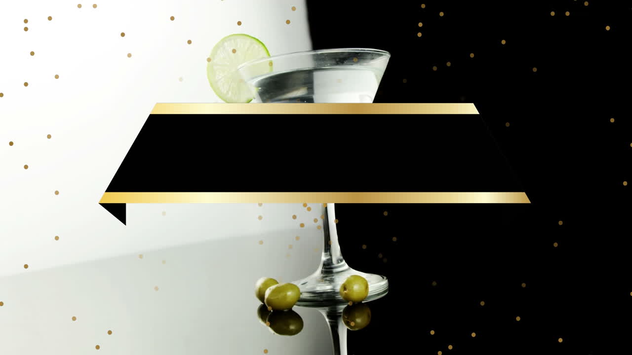 Animation of spots over glass of drink