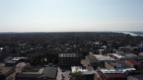 Descending-close-up-aerial-shot-of-the-St