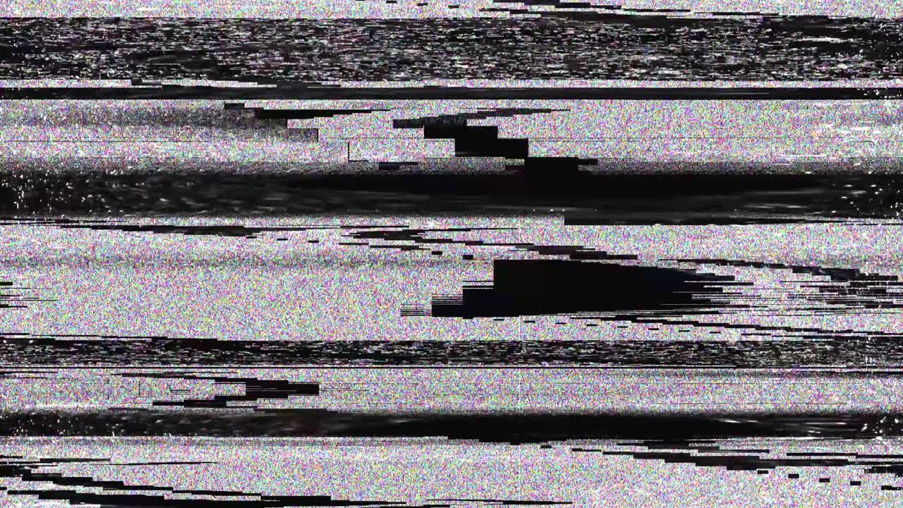 Glitch noise static television VFX Visual video effects stripes Loop Animation background.