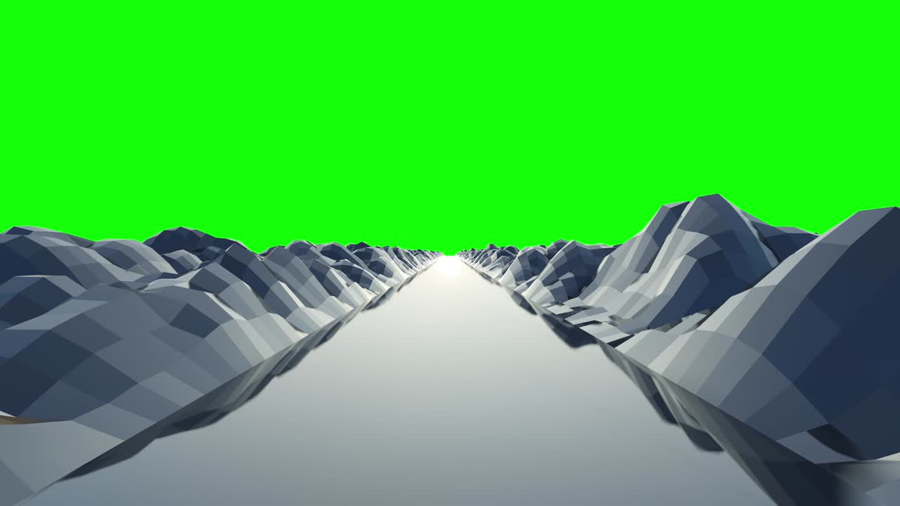 레트로 배경 애니메이션, 낮은 폴리 지형