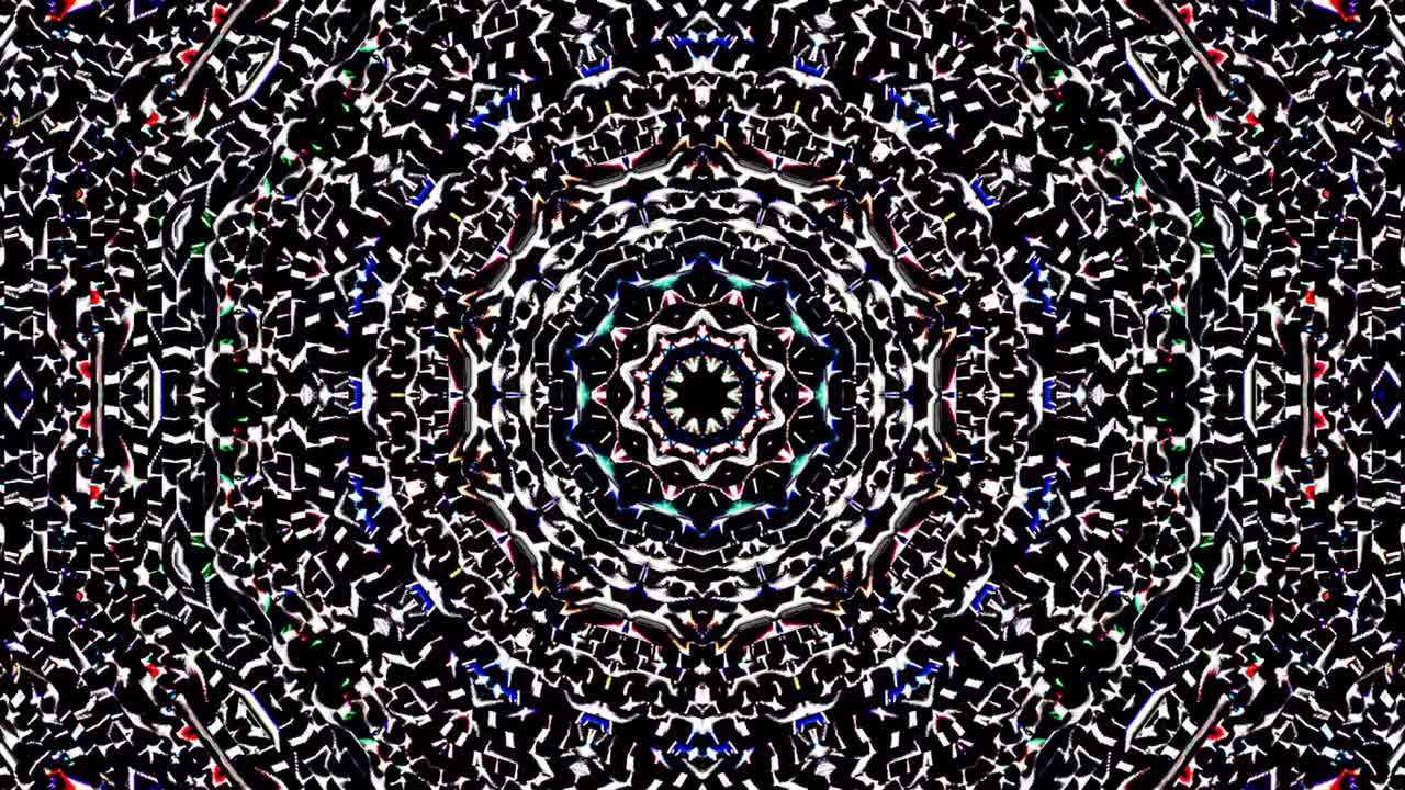 Beautiful abstract kaleidoscope that shines, a radiant light that regulates the subtle movements