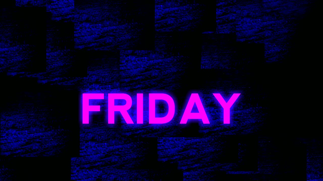 Black Friday neon light animation store sign banner background for promo video