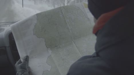 navegación de viaje por carretera de invierno