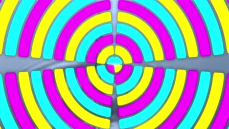 animación de círculos coloridos que se mueven sobre una gota que cae en el agua
