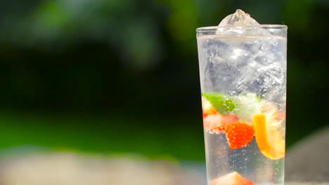 fizzy summer cocktail