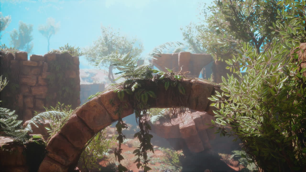 ⁇ 은 바위 돌 근처 의 폐허