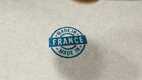 made in france stamp and stamping loop animation