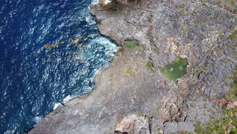 aerial view of the rocky coastline at cabo cabrón near las galeras on the samaná peninsula in the dominican republic