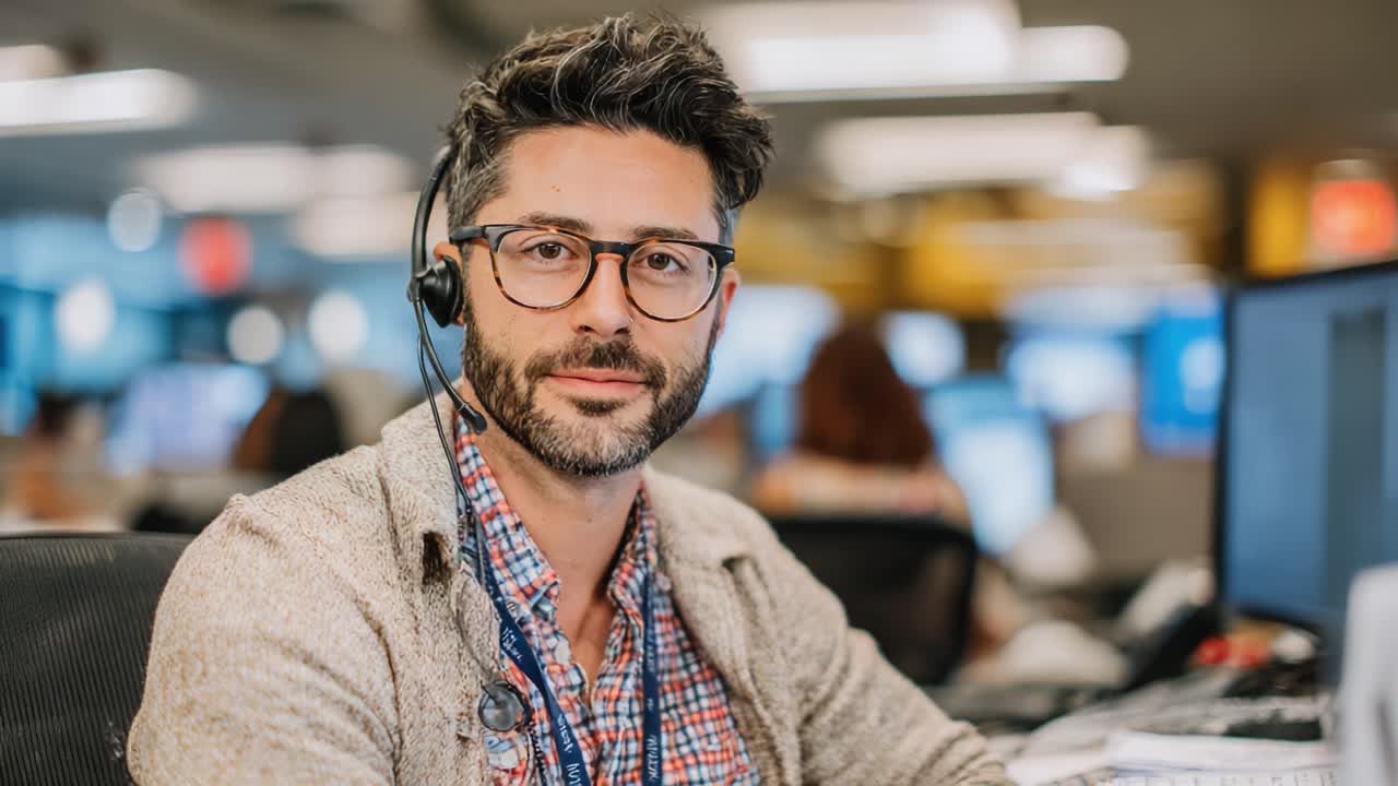 Modern bir ofis ortamında kendini işine adamış bir profesyonel, hızlı tempolu bir ortamda iş ve yaşam dengesini kurarak bir anlığına düşüncelere dalıyor