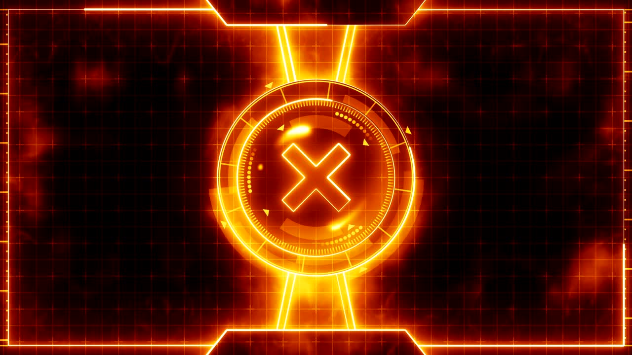 미래의 스포츠 게임 루프 애니메이션, 전투 배경, 레이더 네온 디지털 디스플레이, 스 타 마크, 게임 컨트롤 인터페이스 요소, 전투 전투 스포츠 경쟁.