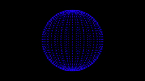 circle ball dots particle design. sphere of spinning points, particles. loop animation