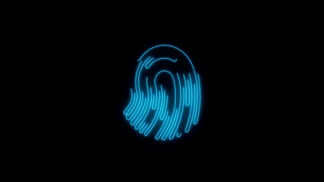 finger-print scanning identification system. animation of scanning and analysis biometric data from fingerprint. loop animation