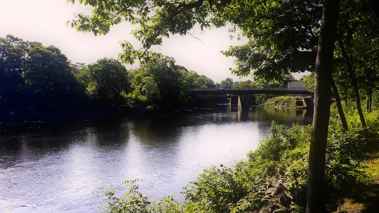 메인 주 옛 도시 해안의 넓은