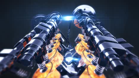 3d v8 engine animation - lens flares and visual effects