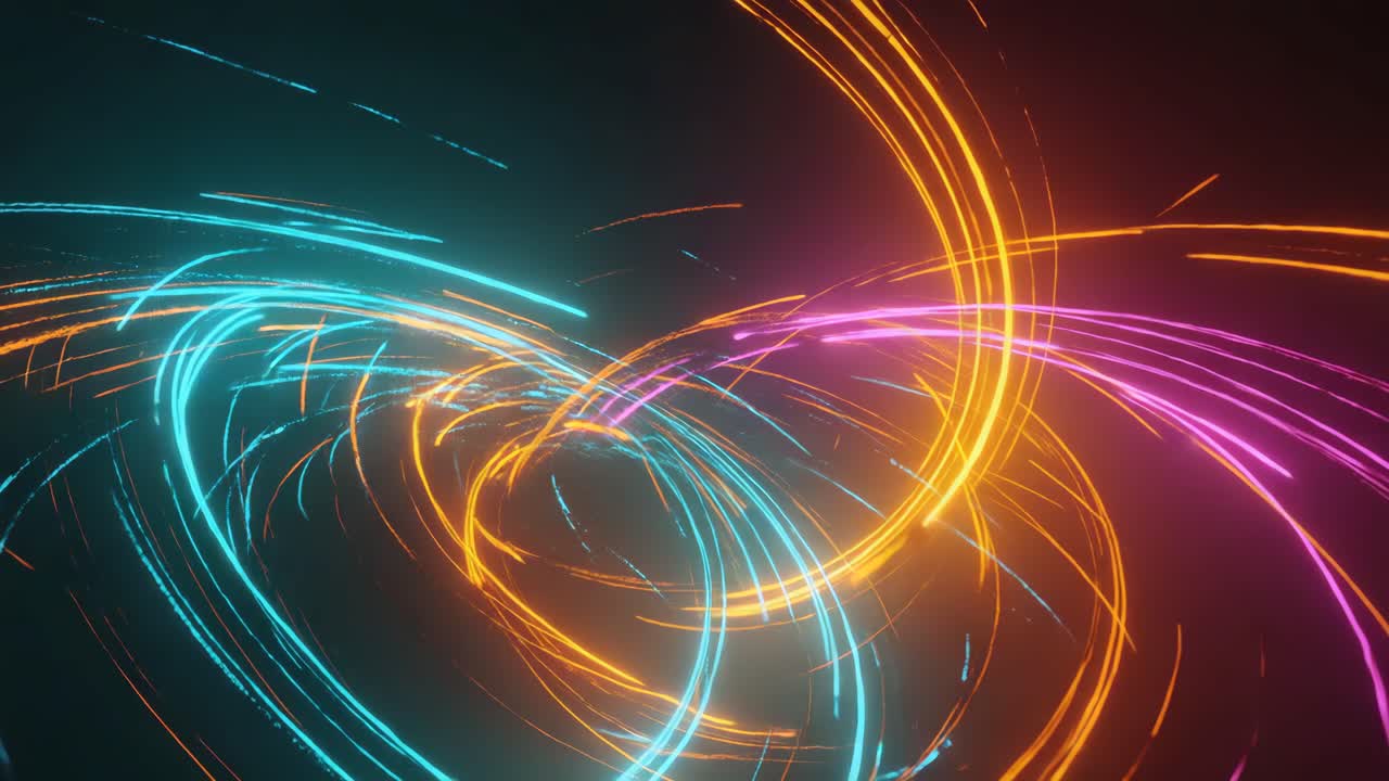 rutas de luz de neón abstractas