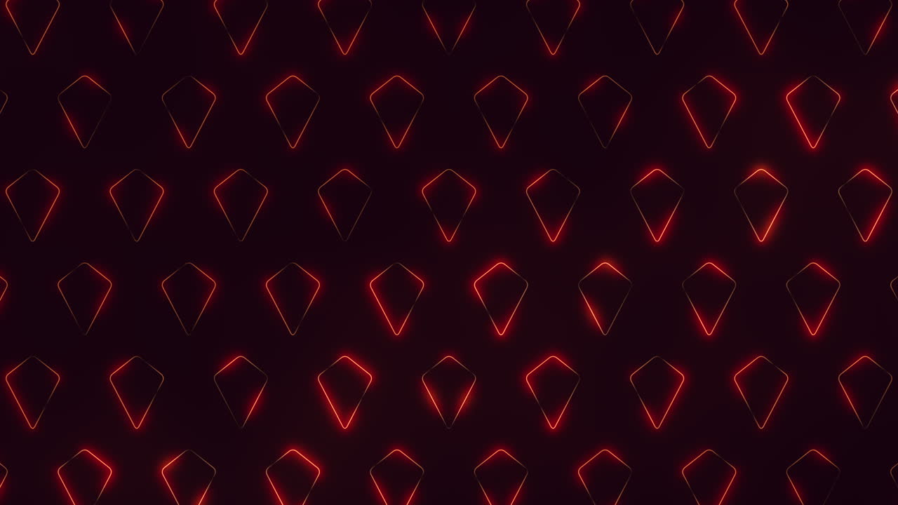 Abstract red triangular lines converge in the center on a dark backdrop in this captivating image, creating a visually striking geometric pattern