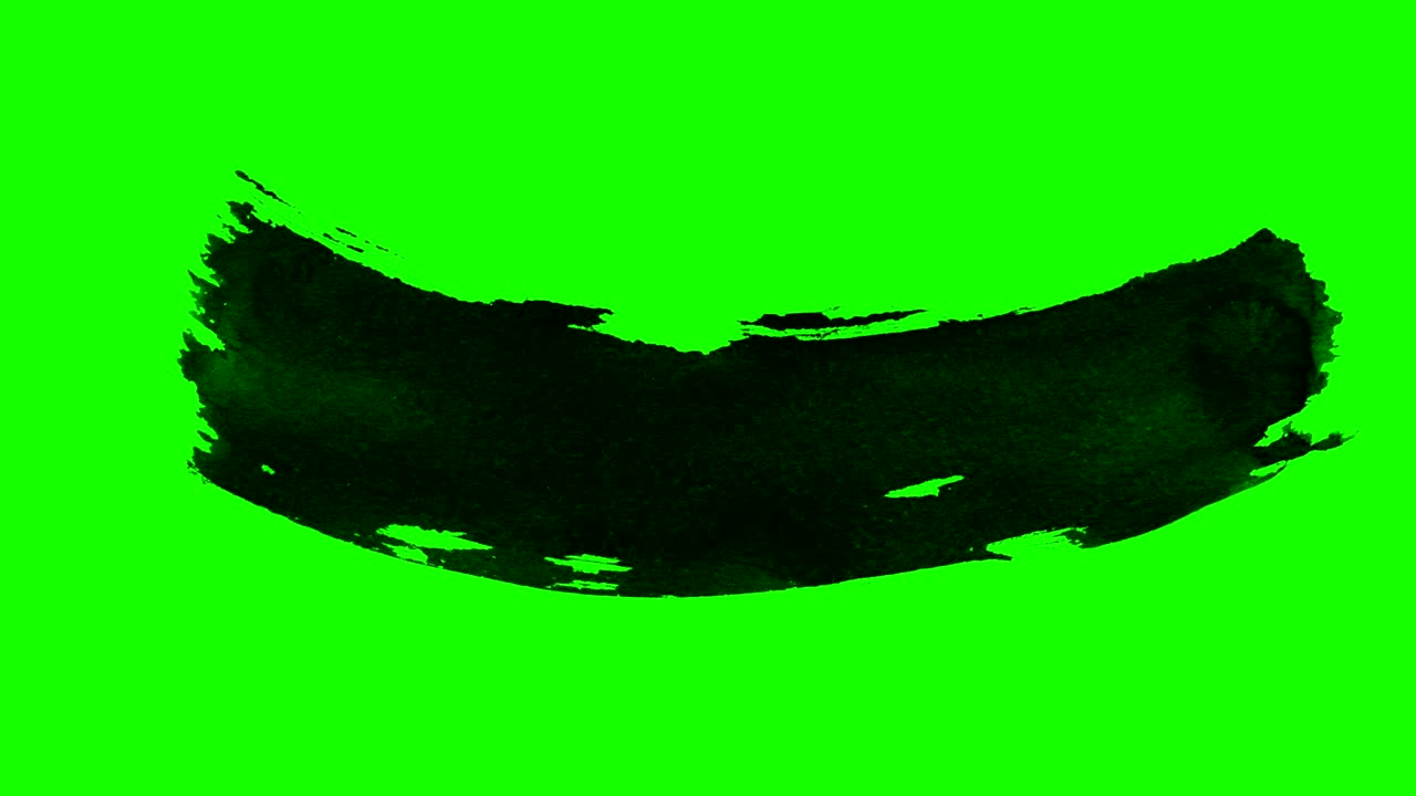 녹색 화면 배경에 있는 브러시 애니메이션