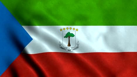 bandera de guinea ecuatorial con un bucle sin costuras de 4k