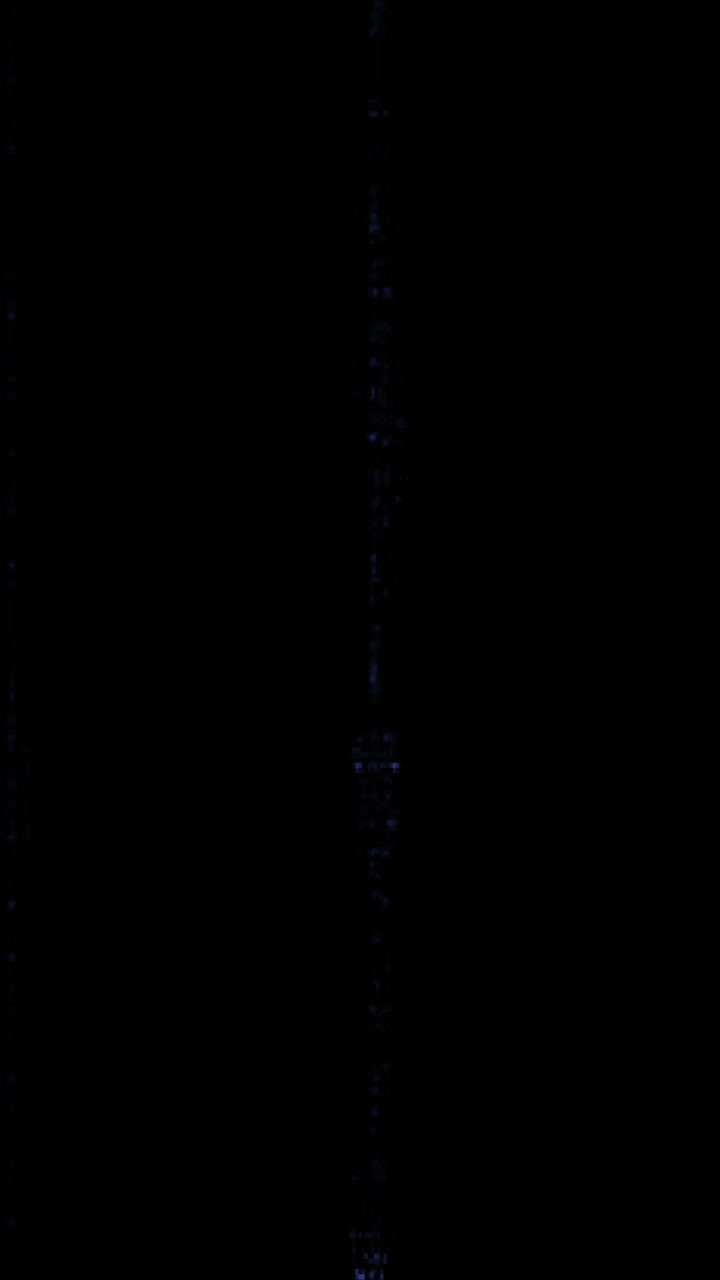 Digital Glitch Effect with Vertical Blue Lines and Static