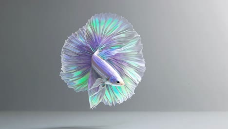 purple and white betta fish