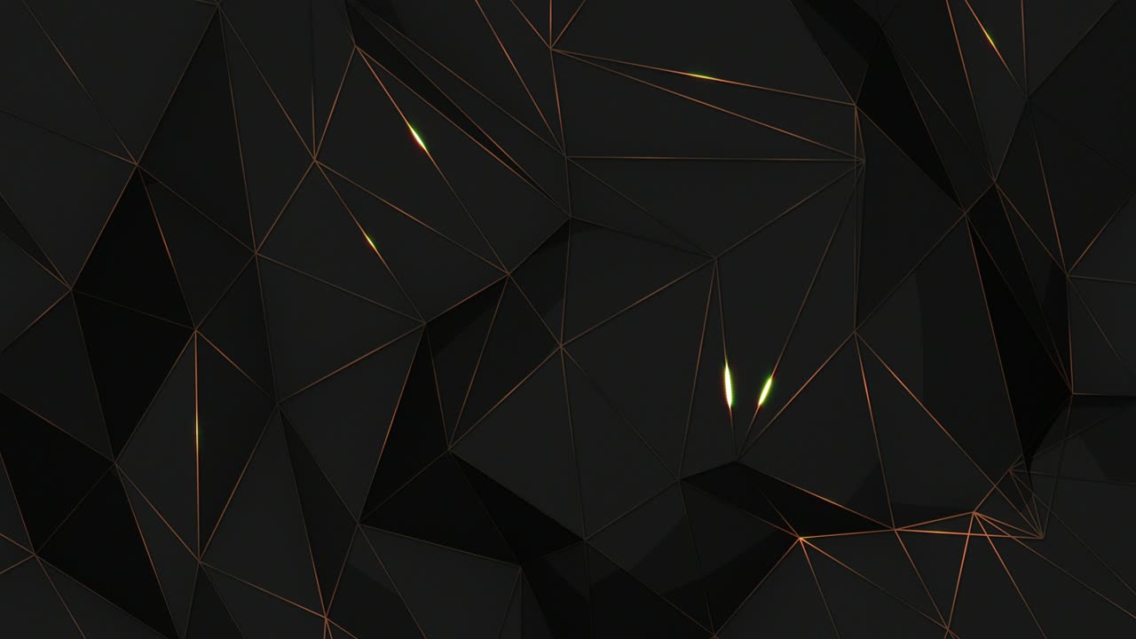 금색 선으로 추상적인 어두운 기하학적 배경