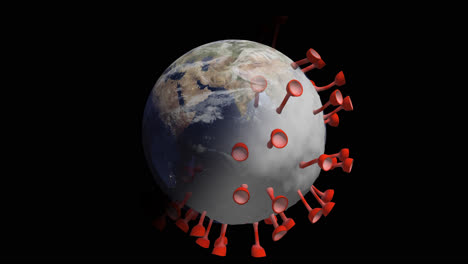 pandemia global - la tierra cubierta de virus